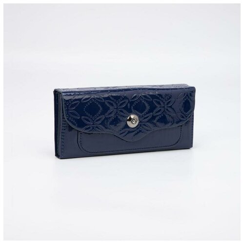 фото Кошелёк женский, 3 отдела на магнитах, цвет синий mikimarket