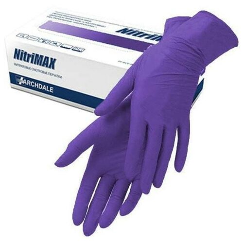 NitriMax Перчатки нитриловые, одноразовые, фиолетовые, размер L 100 шт.