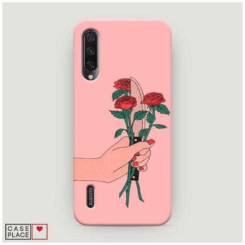 фото Чехол пластиковый xiaomi mi cc9e розы и нож case place