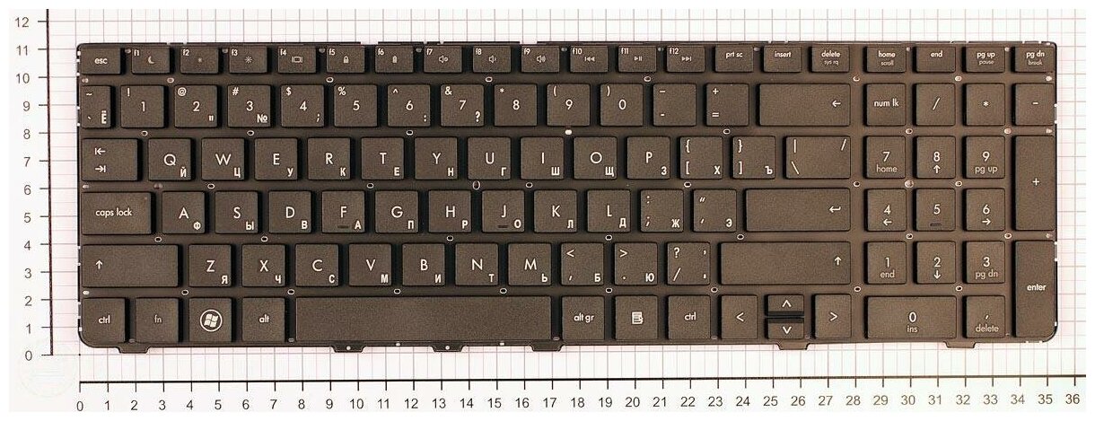 Клавиатура для ноутбука HP 6037B0056622 черная