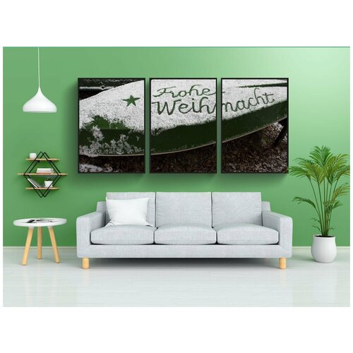 фото Набор модулных постеров для интерьера "звезда, снег, мороз" 60x90 см. в тубусе, без рамки lotsprints