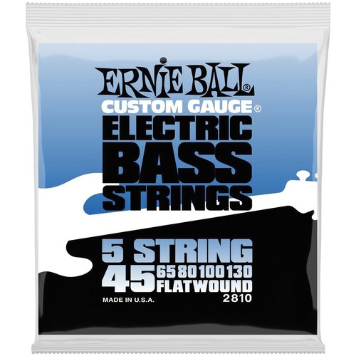 Набор струн Ernie Ball P02810 FlatWound, 1 уп. струны для 5 струнной бас гитары la bella 750n b black nylon tape wound light 50 135