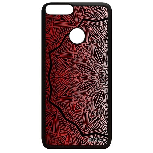 фото Необычный чехол на мобильный // huawei p smart 2018 // "мандала" антистресс дизайн, utaupia, красный
