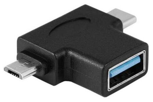 Адаптер USB3.0 Af-microB2.0 + Type-Cm Orient UC-302 Т-образная насадка на кабель