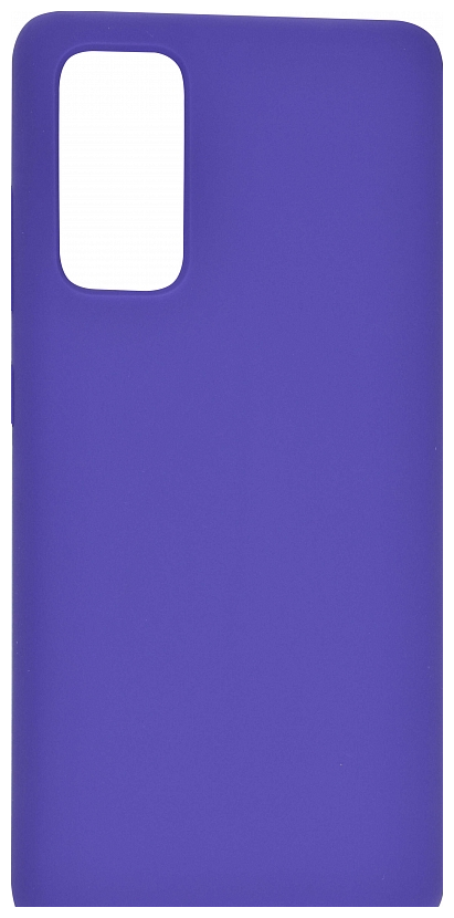 Soft Touch силиконовый чехол для Samsung Galaxy S20 FE черничный (фиолетовый) с внутренней мягкой бахрамой / микрофиброй / софт тач