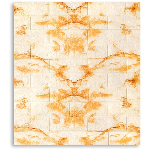 Рельефные панели для стен (на клейкой основе). 1 шт. Золотое ретро.