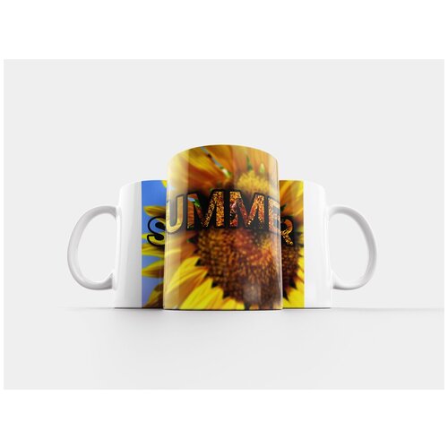 фото Кружка "летом, подсолнух, цветок" 320 мл lotsprints