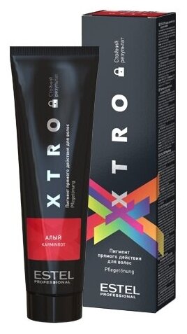 Пигмент прямого действия для волос XTRO BLACK Алый, 100 мл EX/NA