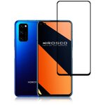 Защитное стекло ROSCO с черной рамкой для Honor View 30 Pro, Honor View 30 и Realme 6 Pro (Хонор Вью 30 Про, Хонор Вью 30 и Реалми 6 Про), силиконовая клеевая основа - изображение