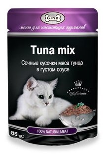 Gina Паучи для кошек с тунцом микс 4607166420978, 0,085 кг, 53326 (26 шт)