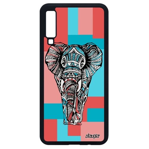 фото Защитный чехол на телефон // galaxy a7 2018 // "слон" азиатский дизайн, utaupia, цветной