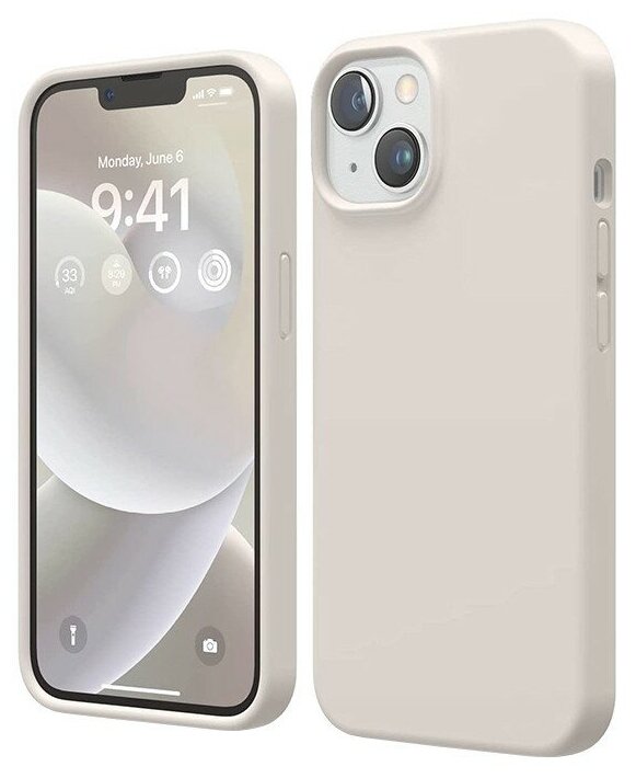 Чехол Elago Soft Silicone для iPhone 14, бежевый