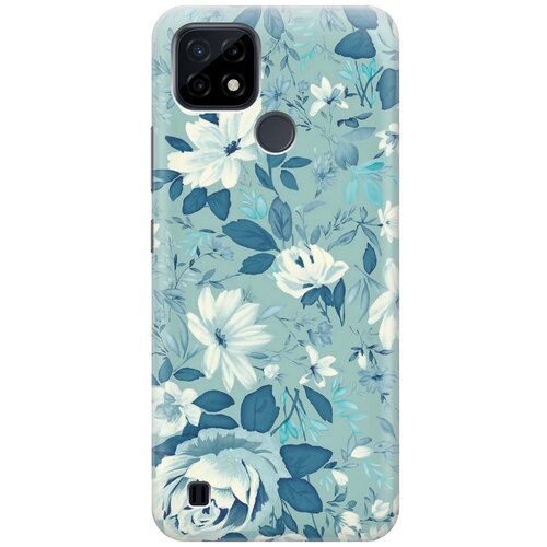 фото Re:pa чехол - накладка artcolor для realme c21 с принтом "цветы на голубом"