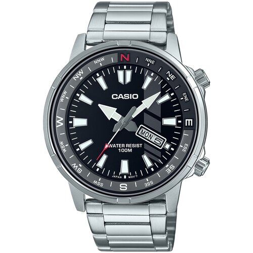 Наручные часы CASIO Collection MTD-130D-1A4, черный, серебряный