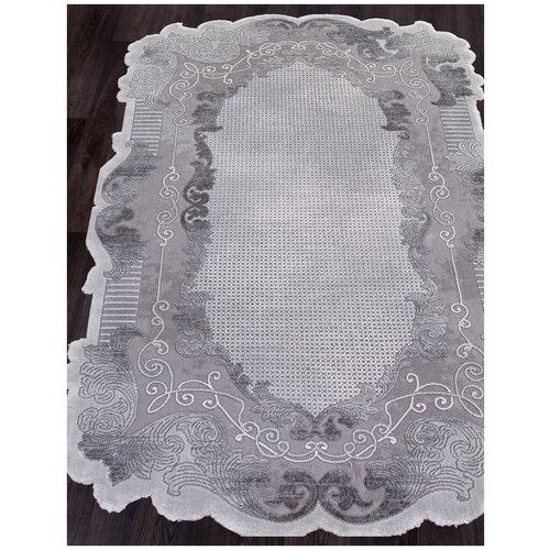 Ковер SAFIR - Прямоугольник Серый, Современный, Ковер антискользящий на пол, в гостиную, спальню, в ассортименте, Турция, Бельгия, Турция (78 см. на 150 см.)