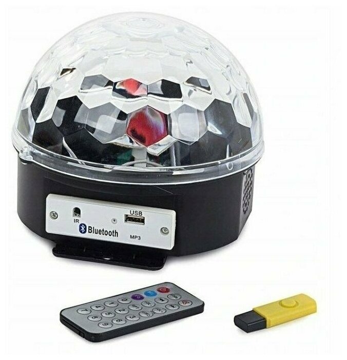 Светодиодный диско- шар MP3 Led Magic Ball Light с пультом управления, bluetooth