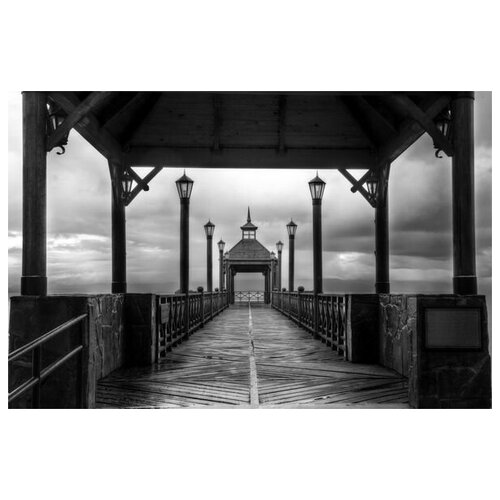 фото Постер на холсте фонари на крыше (lights on the roof) 91см. x 60см. твой постер