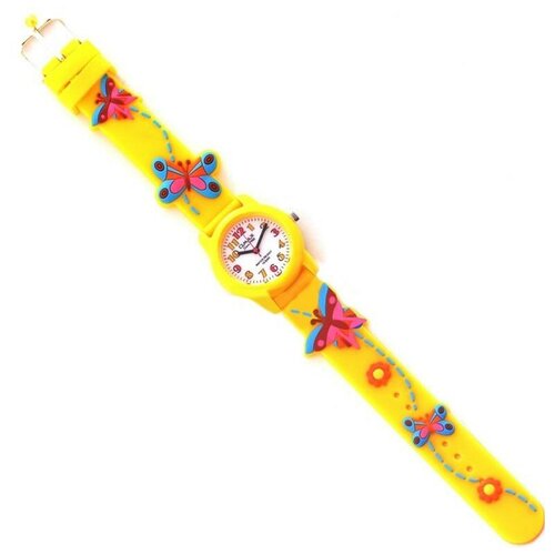 фото Наручные часы omax, кварцевые, корпус пластик, ремешок каучук, желтый