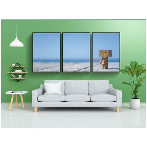 фото Набор модулных постеров для интерьера "робот, фигурка, игрушка" 60x90 см. в тубусе, без рамки lotsprints