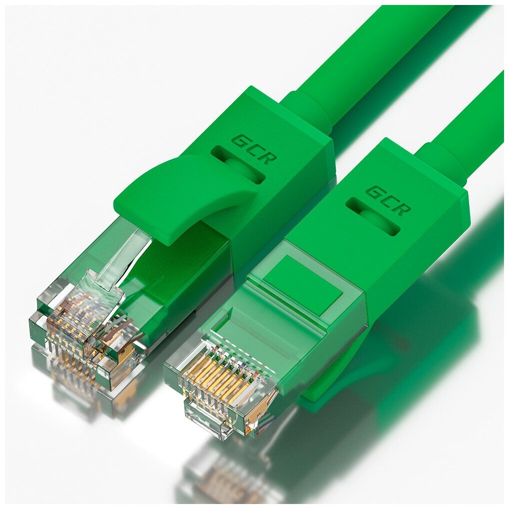 Кабель GCR RJ45-RJ45 0,5м M-M Green GCR-LNC05-0.5m Green Connection - фото №11