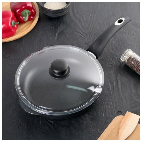 фото Сковорода 24 см "классик", h=6 см, стеклянная крышка горница