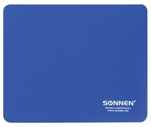 Коврик для мыши Sonnen BLUE, резина+ткань, 220х180х3мм, 5шт. (513308)