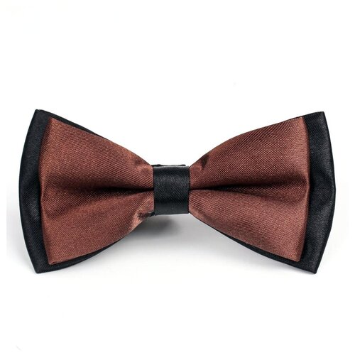 Галстук 2beMan, коричневый галстук бабочка для мальчика для девочки детская атласная фиолетовая в черном