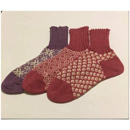 фото Носки шерстяные -4 (розовые) без бренда