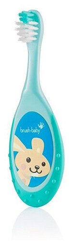 Brush-Baby FlossBrush зубная щетка, 0-3 года, бирюзовая