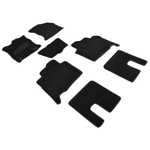 Ворсовые 3D коврики в салон Seintex для Toyota Fortuner II 2017-н. в. (черные) ворсовые 3d коврики в салон seintex для toyota hilux 2012 2015 черные