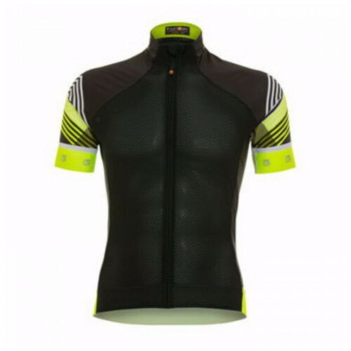 Велофутболка SORRENTO-3 J-830 Black/Yellow Men Elite SS Jersey с длинной молнией со светоотражающими элементами, с водонепроницаемым карманами черно-неоновая размер S FUNKIER