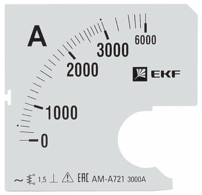 Шкала сменная для A721 3000/5А-1.5 PROxima EKF s-a721-3000 1шт
