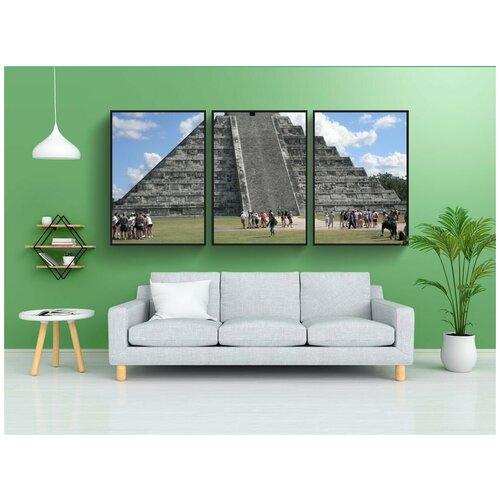 фото Набор модулных постеров для интерьера "пирамида, майя, ориентир" 60x90 см. в тубусе, без рамки lotsprints