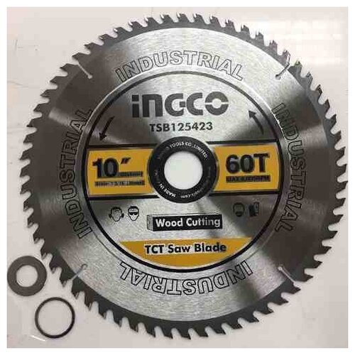 Пильный диск по дереву 254 мм INGCO TSB125423 диск пильный ingco tsb125425