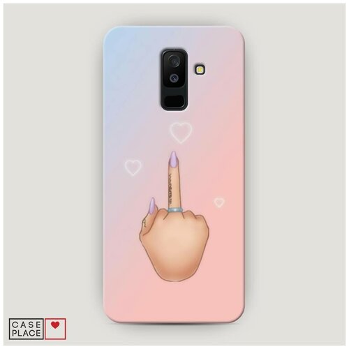фото Чехол пластиковый samsung galaxy a6 plus fuck эмодзи case place