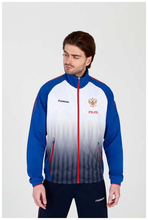 Костюм FORWARD, олимпийка и брюки, силуэт прямой, подкладка, размер XL, голубой