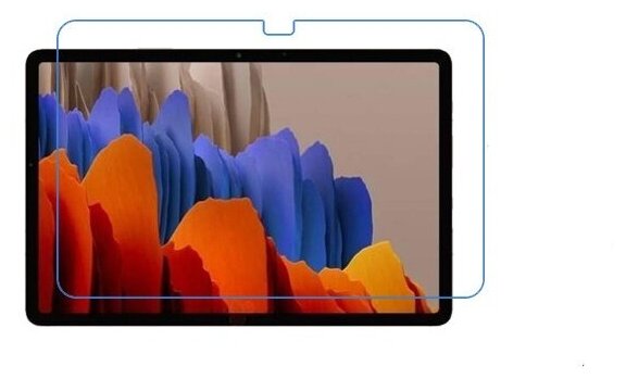 Защитная пленка MyPads для планшета Samsung Galaxy Tab S7+ plus 12.4 SM-T970 / T975 (2020) / Samsung Galaxy Tab S8 Plus (SM-X800N) 2022 глянцевая