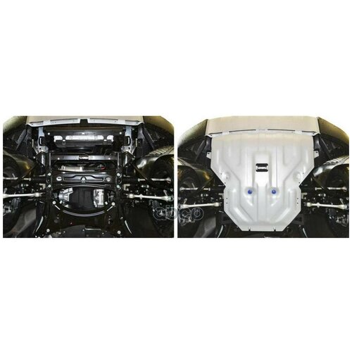 RIVAL Защита картера двигателя BMWx3,x4 крепеж в комплекте алюминий 4 мм серый Rival 333.0506.2 1шт