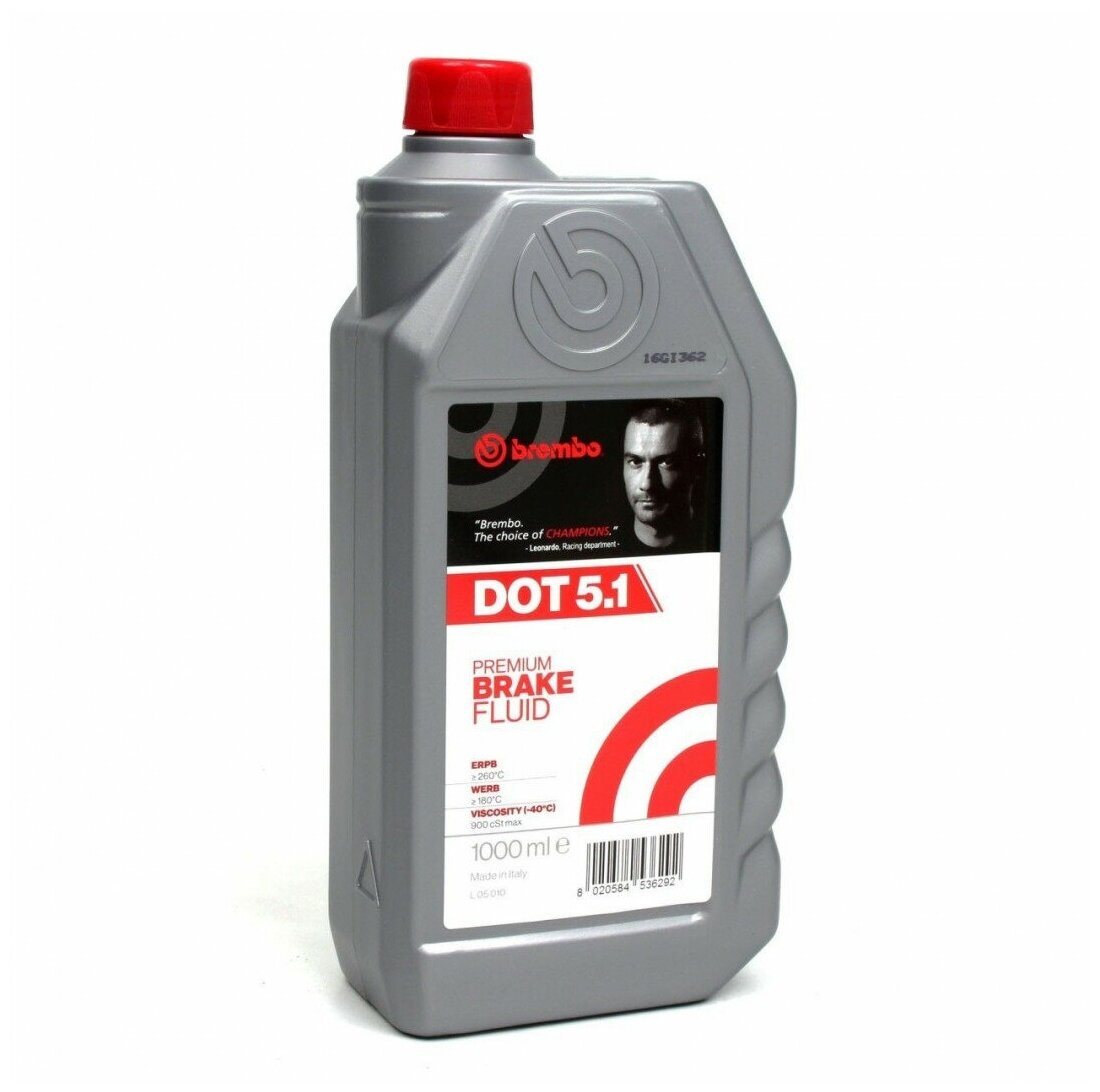 BREMBO Жидкость тормозная Brembo Brake fluid, DOT-5.1 , 1л L05010