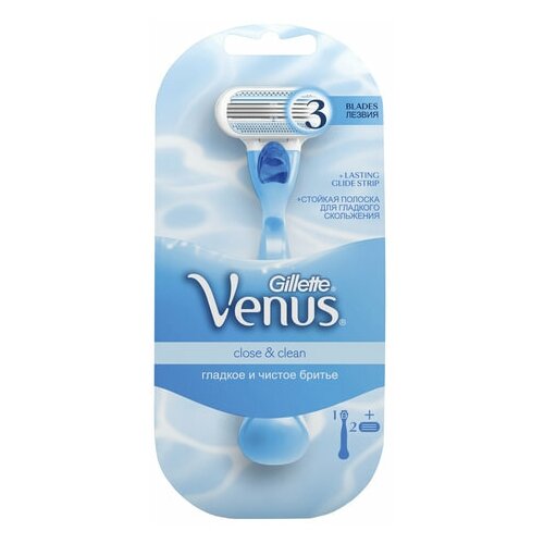 Бритва GILLETTE VENUS (Жиллет Винес) с 2 сменными кассетами, комплект 6 шт., для женщин