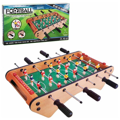 Игра настольная Футбол настольный детский кикер деревянный размер 41x24 см. 2219 в коробке Tongde