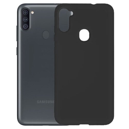 фото Матовый чехол mattecover для samsung galaxy a11 a115 силиконовый черный