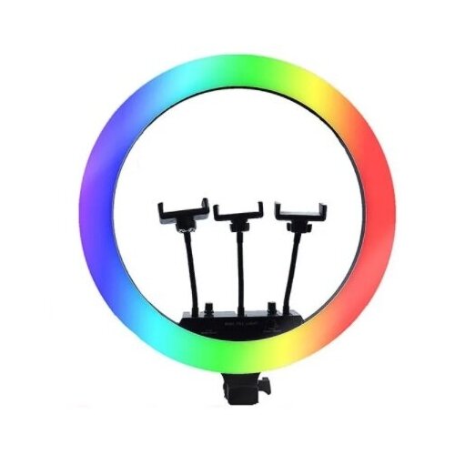 Кольцевая селфи LED светодиодная лампа MJ-14 36 см три держателя телефона пульт без штатива 399900₽