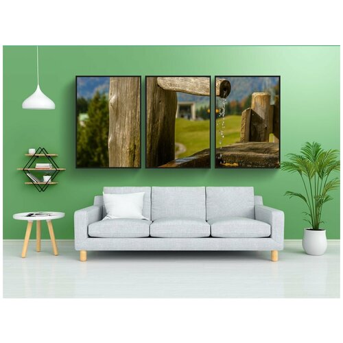 фото Набор модулных постеров для интерьера "туманный рог, hofhütte seealpe, оберстдорф" 60x90 см. в тубусе, без рамки lotsprints