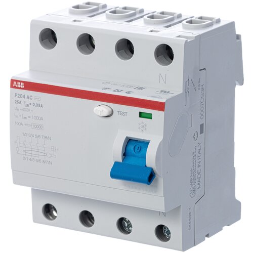 ABB F204AC УЗО 4Р 100А 30mA (AC)