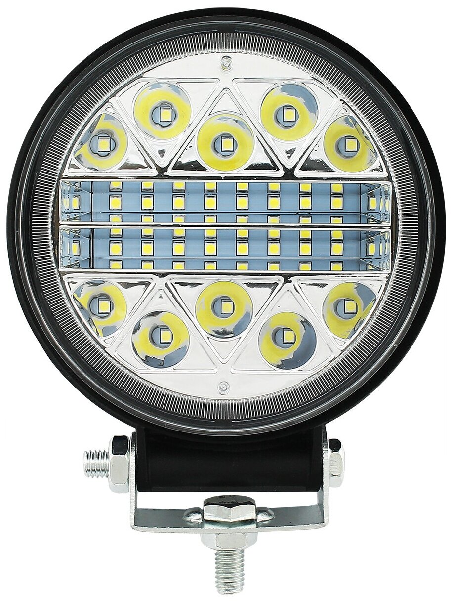 Фара светодиодная противотуманная и рабочего света 12-80V 120W (d-115мм 40 LED) Вспышки ФСО