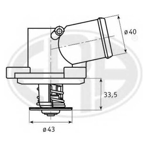 Термостат, 87°С, ERA, 350139