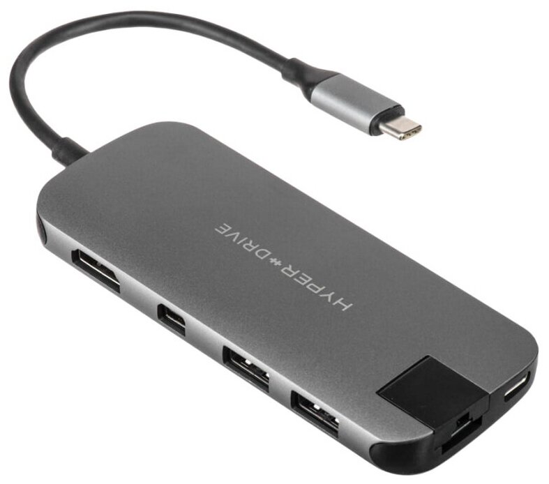 USB-хаб Hyper HyperDrive SLIM 8-in-1 Hub для Macbook и других устройств с портом Type-C. Порты: 4K/30Hz HDMI, USB-C Power Delivery, 2 x USB-A, Micro S