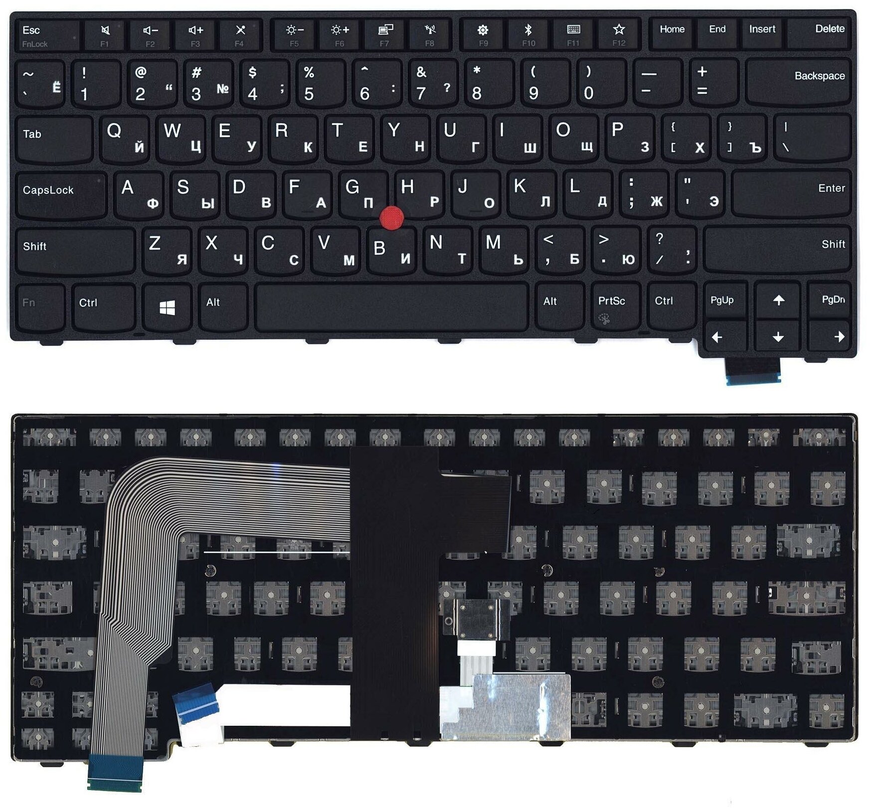 Клавиатура для ноутбука Lenovo Thinkpad T460S T470S черная без подсветки