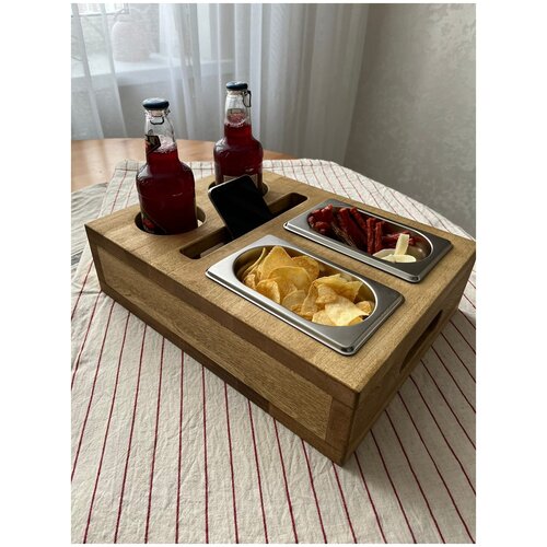 Поднос для пива / Пивница / DREVO - мастерская по дереву / 38 см х 28 см